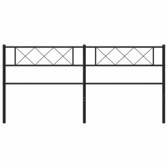 Vervangend hoofdbord 200 cm metaal zwart 3