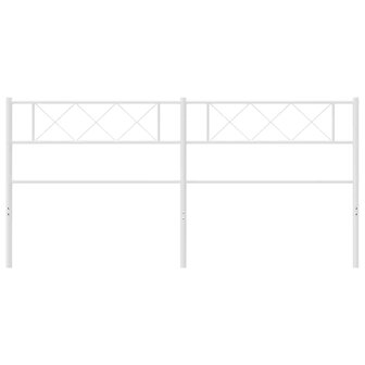 Vervangend hoofdbord 200 cm metaal wit 3