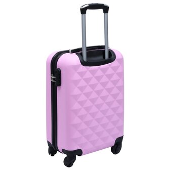 2-delige Harde kofferset ABS roze 9