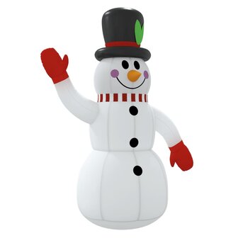 Sneeuwpop opblaasbaar met LED&amp;apos;s 300 cm 2