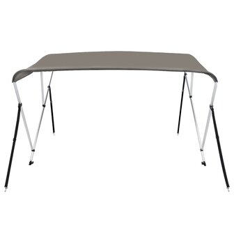 Biminitop 3 bogen 183x180x137 cm grijs 3