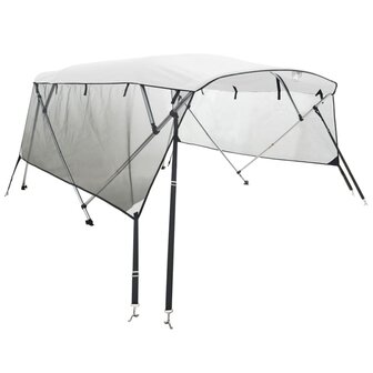 Biminitop 4 bogen met mesh zijwanden 243x(200-213)x137 cm 2