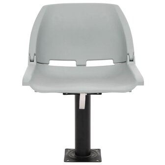 2-delige Bootstoelen set inklapbaar 48x51x41 cm grijs 3