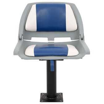 2-delige Bootstoelen set inklapbaar 48x51x41 cm blauw en wit 3
