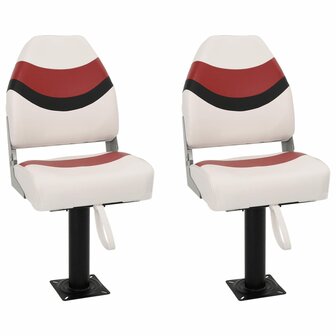 Bootstoelen 2 st met poot 360&amp;deg; draaibaar 2