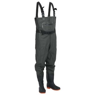 Waadpak met laarzen en riem maat 38 donkergroen 1