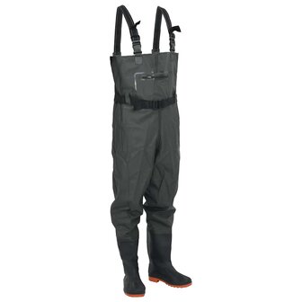 Waadpak met laarzen en riem maat 43 donkergroen 1