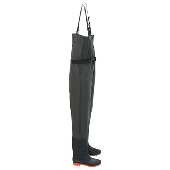 Waadpak met laarzen en riem maat 43 donkergroen 3