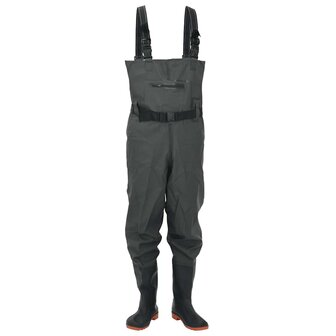 Waadpak met laarzen en riem maat 45 donkergroen 2