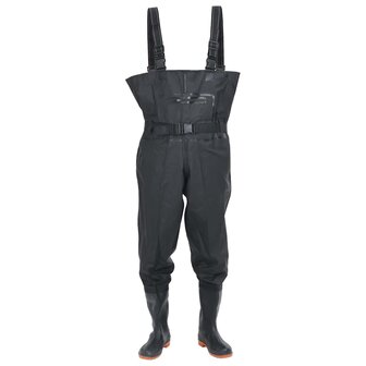 Waadpak met laarzen en riem maat 39 zwart 2
