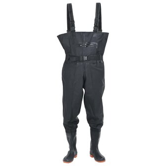 Waadpak met laarzen en riem maat 42 zwart 2