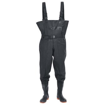 Waadpak met laarzen en riem maat 45 zwart 2