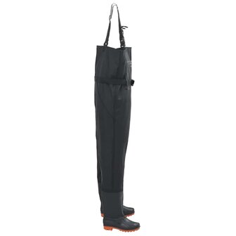 Waadpak met laarzen en riem maat 45 zwart 3