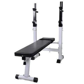 Trainingsbank met gewichtenrek en halterset 90 kg 2