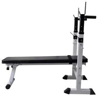 Trainingsbank met gewichtenrek en halterset 90 kg 3
