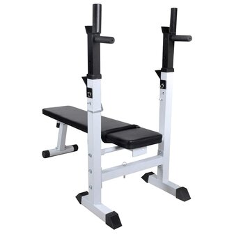 Trainingsbank met gewichtenrek en halterset 90 kg 4