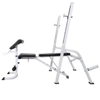 Trainingsbank met gewichtenrek en halterset 90 kg 3