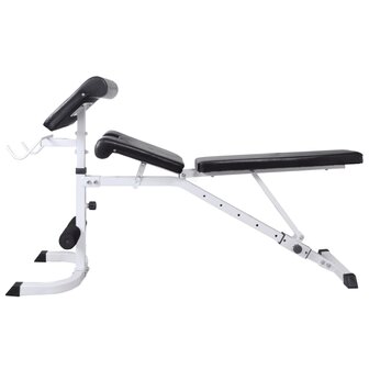 Trainingsbank met gewichtenrek en halterset 90 kg 6