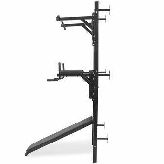 Fitnessapparaat wandgemonteerd zwart 2