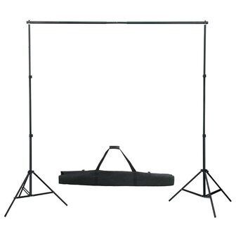 Fotostudioset met softboxlampen en achtergrond 7