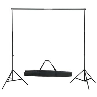 Fotostudioset met verlichtingsset en achtergrond 4