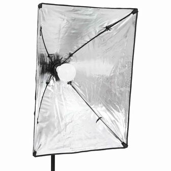 Fotostudioset met verlichtingsset en achtergrond 6