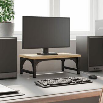Monitorstandaard 37x23x14 cm bewerkt hout sonoma eikenkleurig 1
