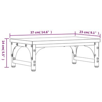 Monitorstandaard 37x23x14 cm bewerkt hout sonoma eikenkleurig 9