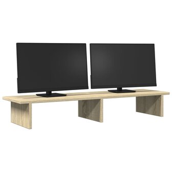 Monitorstandaard 100x27x15 cm bewerkt hout sonoma eikenkleurig 3