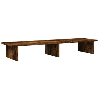 Monitorstandaard 100x27x15 cm bewerkt hout gerookt eikenkleurig 2