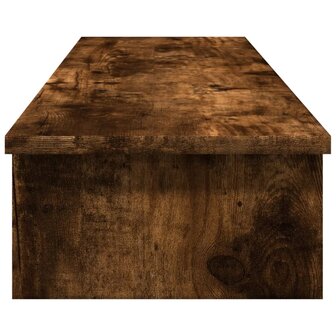 Monitorstandaard 100x27x15 cm bewerkt hout gerookt eikenkleurig 5