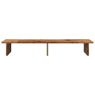 Monitorstandaard 100x27x15 cm bewerkt hout oud houtkleurig 4