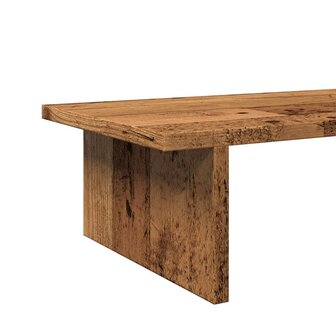 Monitorstandaard 100x27x15 cm bewerkt hout oud houtkleurig 7