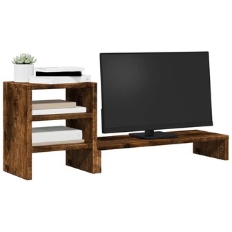 Monitorstandaard met bureau-organizer hout gerookt eikenkleurig 3