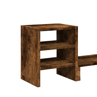 Monitorstandaard met bureau-organizer hout gerookt eikenkleurig 7