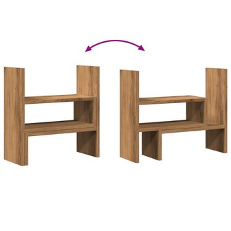 Bureau organiser 40x17x41 cm bewerkt hout artisanaal eiken 7