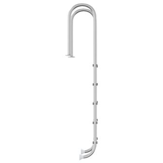 Zwembadladder 54x38x211 cm 304 roestvrij staal 4