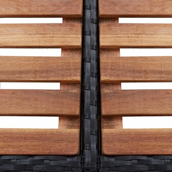 Spa-ombouw vierkant 268x268x55 cm poly rattan zwart 5