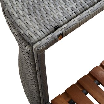 Spa-ombouw vierkant 268x268x55 cm poly rattan grijs 5