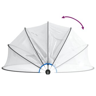 Zwembadoverkapping rond 406x203 cm PVC 6