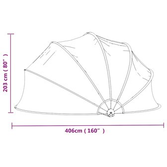 Zwembadoverkapping rond 406x203 cm PVC 8