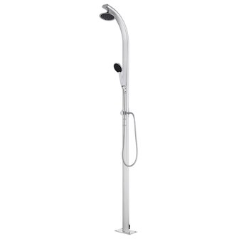 Buitendouche met bruine basis 220 cm aluminium 3