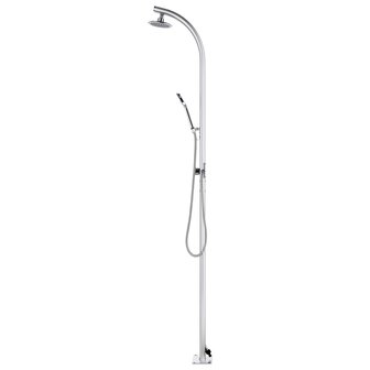 Buitendouche met bruine basis 220 cm aluminium 4
