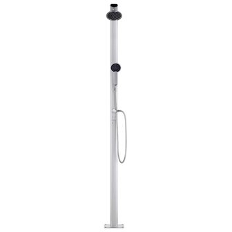 Buitendouche met bruine basis 220 cm aluminium 5