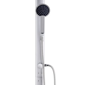Buitendouche met bruine basis 220 cm aluminium 8
