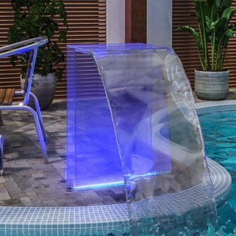 Zwembadfontein met RGB LED&amp;apos;s 51 cm acryl 1
