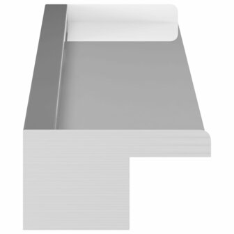 Zwembadwaterval rechthoekig 110 cm roestvrij staal 4