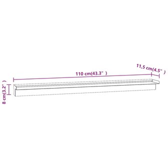 Zwembadwaterval rechthoekig 110 cm roestvrij staal 6