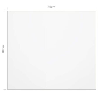 Tafelbeschermer 80x80 cm 1,6 mm PVC mat 6