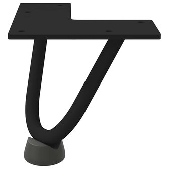 Tafelpoten voor Salontafel 4 st 10 cm massief staal zwart 5